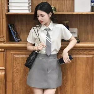 Chân váy chữ A 3 lớp bồng nhẹ cạp cao thanh lịch